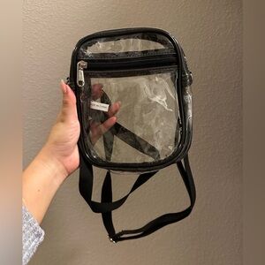 Transparent Black Crossbody Bag